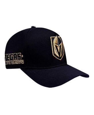 Pro Standard - Men's Black Vegas Golden Knights Metallic Logo Pinch Front Adjustable Hat