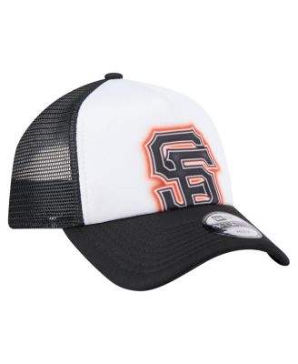 Toddler White/Black San Francisco Giants Painted A-Frame 9FORTY Trucker Adjustable Hat