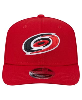 Men's Red Carolina Hurricanes Logo Basic 9SEVENTY Adjustable Hat