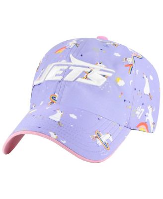'47 Brand - Girls Preschool Lavender New York Jets Unicorn Clean Up Adjustable Hat