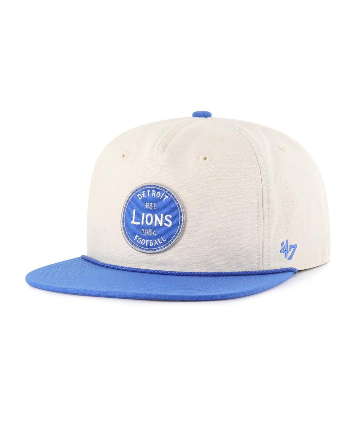 47 Brand Men's Natural Detroit Lions Payson Captain Adjustable Hat