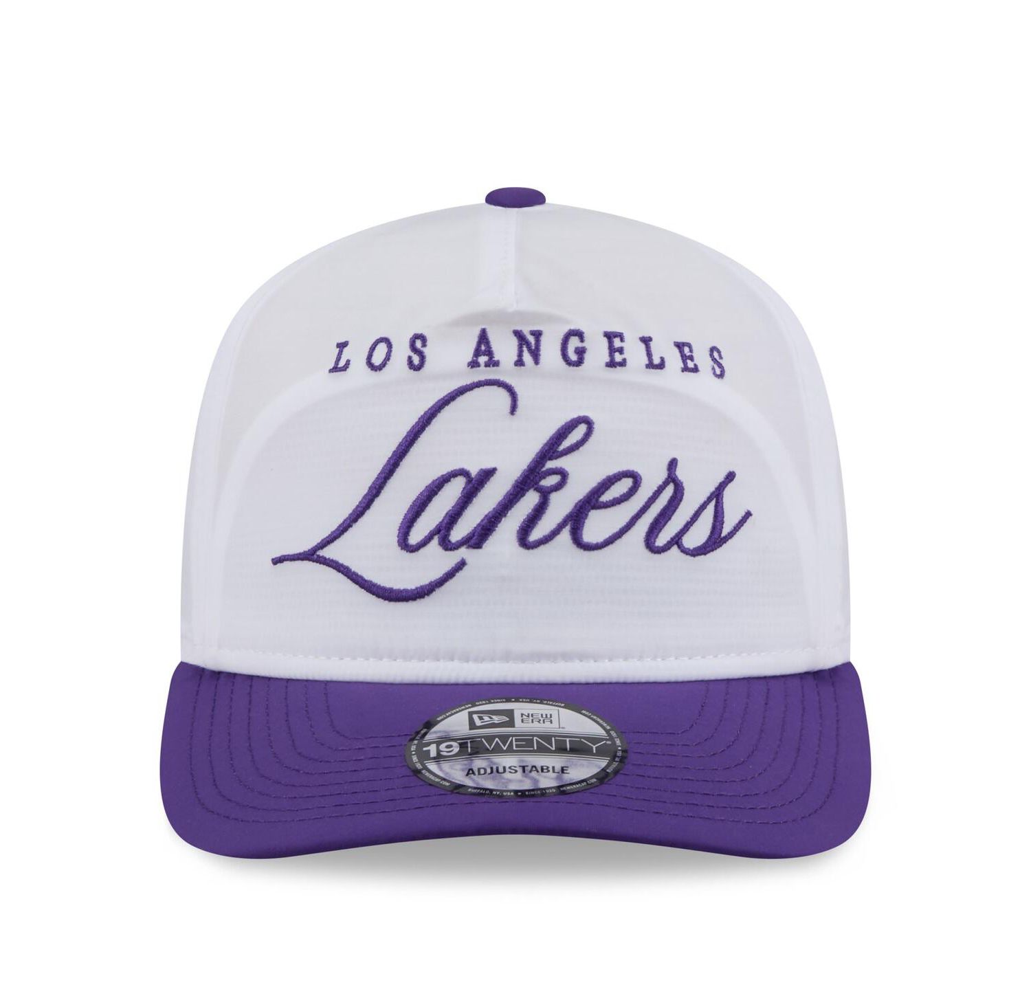 Men's White/Purple Los Angeles Lakers 2025 NBA Draft On-Stage Nylon 19TWENTY Adjustable Hat