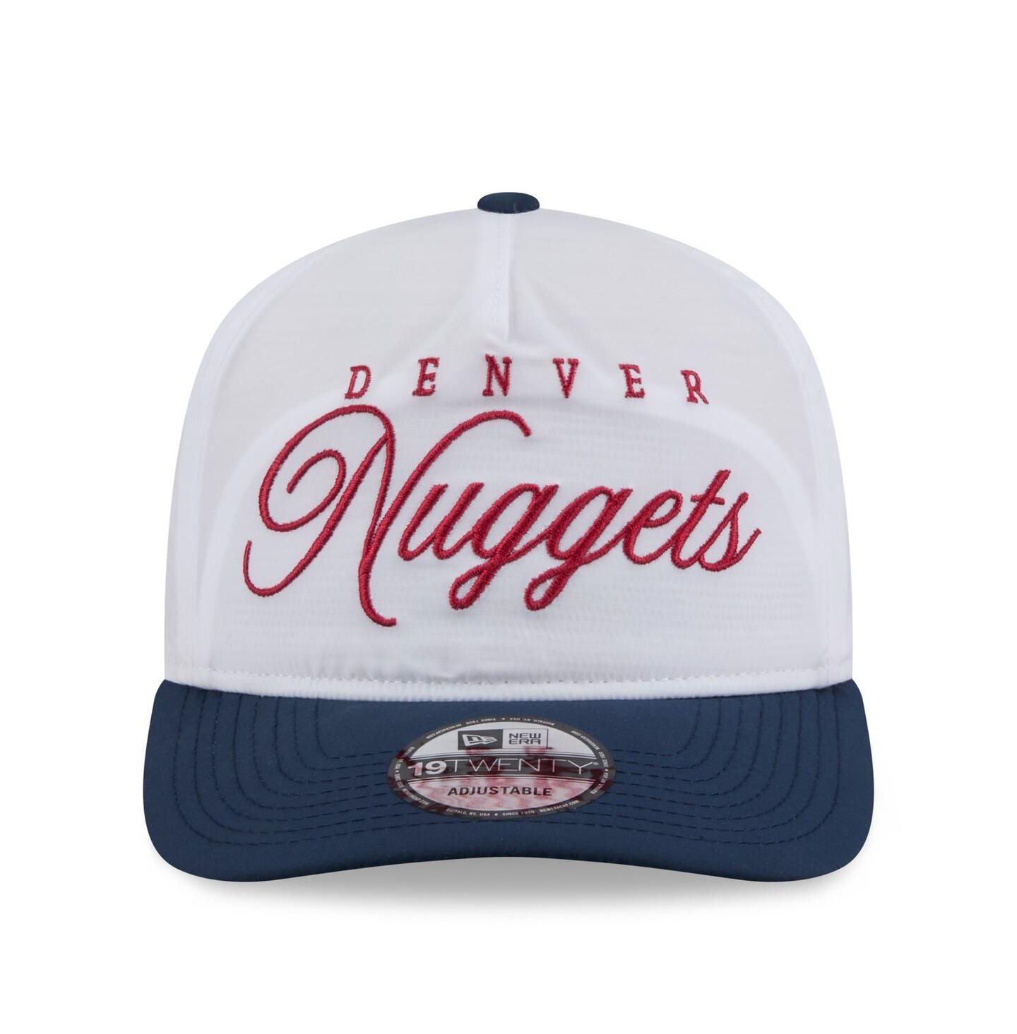 Мужская кепка New Era White/Navy Denver Nuggets 2025 NBA Draft On-Stage Nylon 19TWENTY Adjustable Hat — фото 2