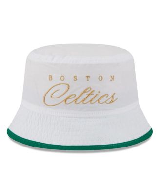 Men's White/Kelly Green Boston Celtics 2025 NBA Draft Nylon Bucket Hat