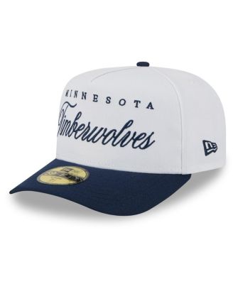 Men's White/Navy Minnesota Timberwolves 2025 NBA Draft A-Frame 59FIFTY Fitted Hat