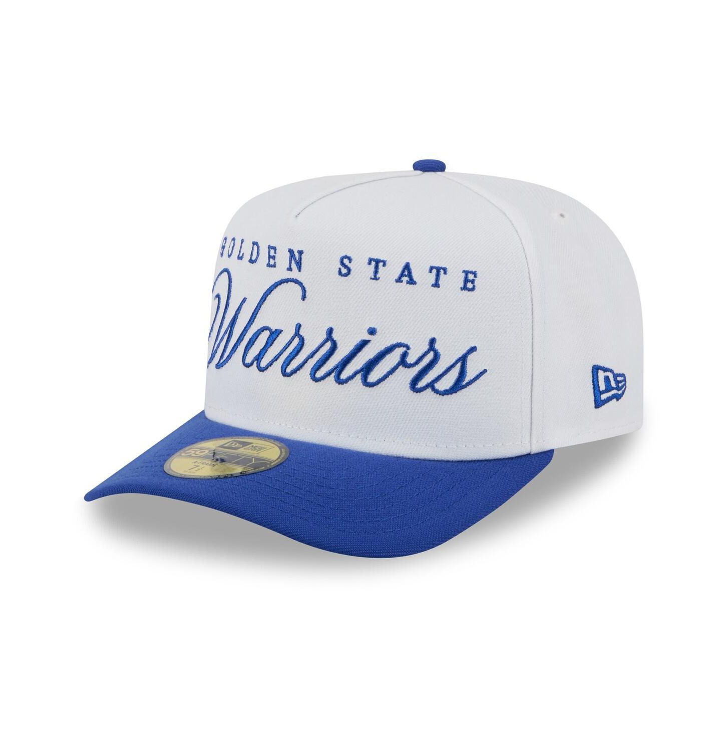 Мужская кепка New Era White/Royal Golden State Warriors 2025 NBA Draft A-Frame 59FIFTY Fitted Hat — фото 3