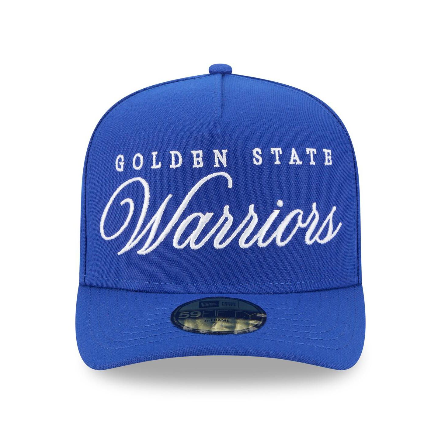 Мужская кепка New Era Royal Golden State Warriors 2025 NBA Draft A-Frame 59FIFTY Fitted Hat — фото 2