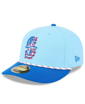 New Era - Men's Light Blue/Blue Seattle Mariners 2025 Fourth of July Low Profile 59FIFTY Fitted Hat