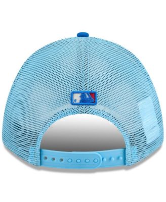 Men's Light Blue/Royal Los Angeles Dodgers 2025 Fourth of July 9FORTY A-Frame M-Crown Adjustable Trucker Hat