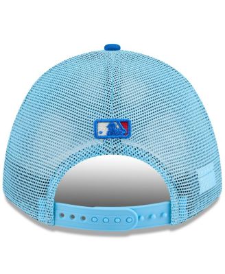 Men's Light Blue/Blue Colorado Rockies 2025 Fourth of July 9FORTY A-Frame M-Crown Adjustable Trucker Hat