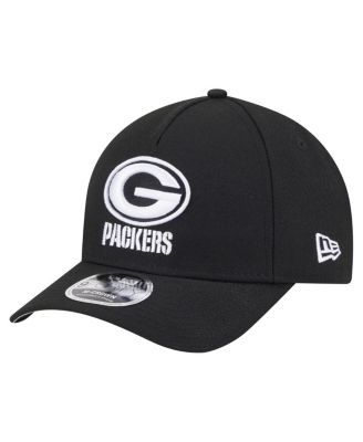 New Era - Men's Black Green Bay Packers Team Collection 9FORTY M-Crown A-Frame Adjustable Hat