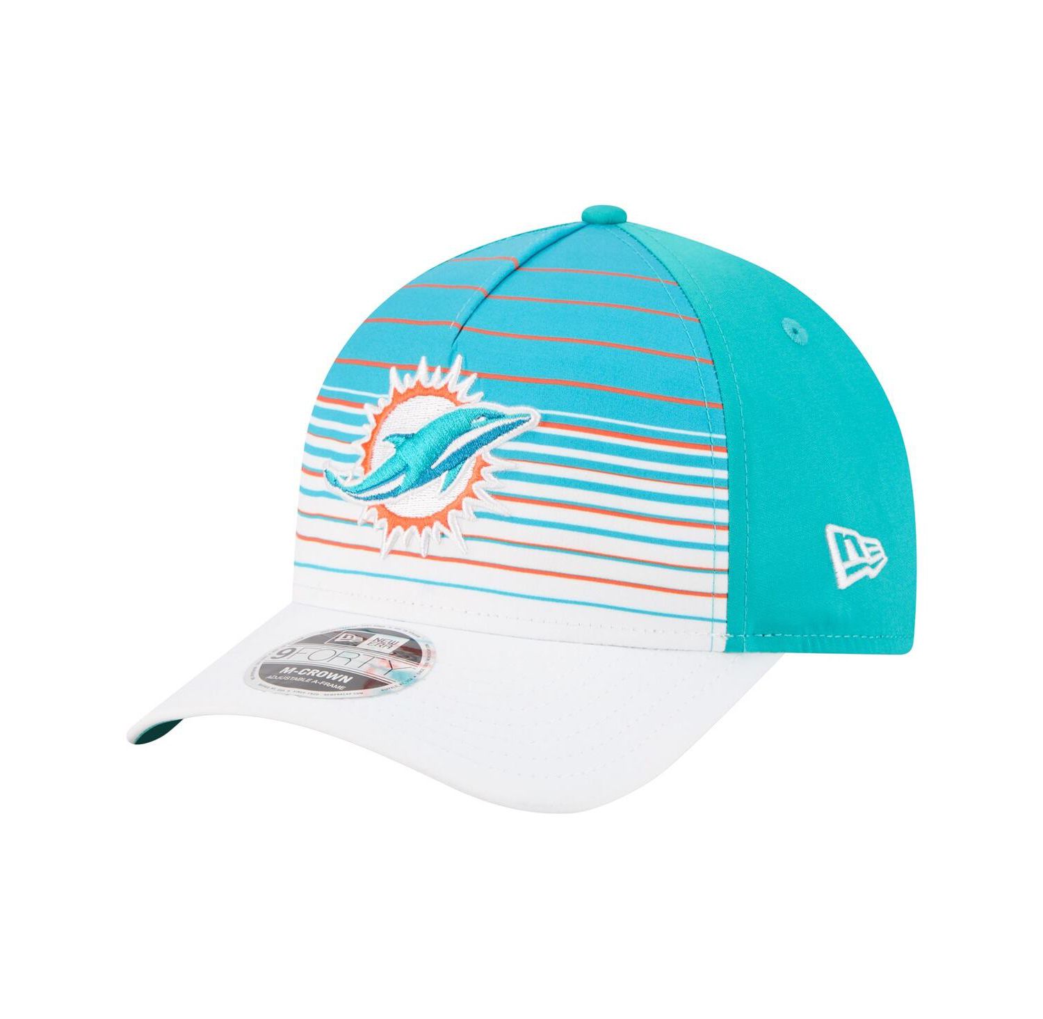 Men's White/Aqua Miami Dolphins Adventure Gradient 9FORTY M-Crown A-Frame Adjustable Hat