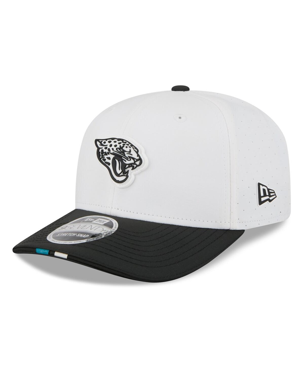 New Era Men's White/black Jacksonville Jaguars 2025 Nfl Training Camp 9seventy Adjustable Hat