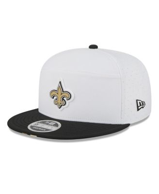 New Era - Men's White/Black New Orleans Saints 2025 NFL Training Camp Split Panel 9FIFTY Snapback Hat