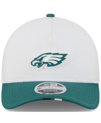 Big Boys and Girls White/Midnight Green Philadelphia Eagles 2025 NFL Training Camp A-Frame 9FORTY Adjustable Hat