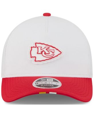 Big Boys and Girls White/Red Kansas City Chiefs 2025 NFL Training Camp A-Frame 9FORTY Adjustable Hat