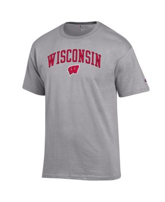 Men's&nbsp;Heather Gray Wisconsin Badgers Arch Over Logo T-Shirt