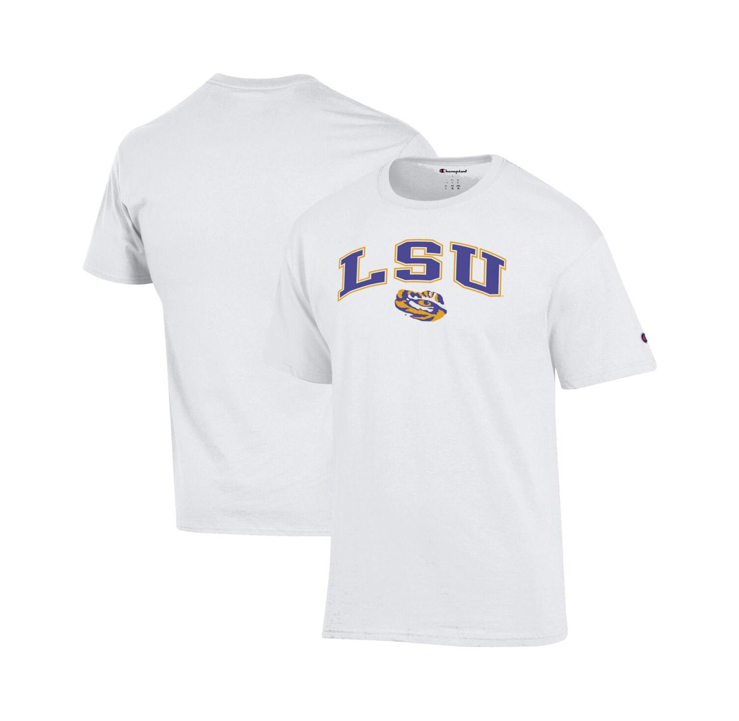 Men's White LSU Tigers Arch Over Logo T-Shirt