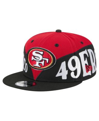 Men's Scarlet/Black San Francisco 49ers Split 9FIFTY Snapback Hat