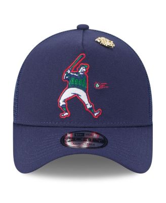 Men's Navy Milwaukee Brewers 2025 Big League Chew A-Frame 9FORTY Adjustable Trucker Hat