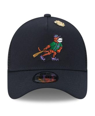 Men's Navy Detroit Tigers 2025 Big League Chew A-Frame 9FORTY Adjustable Trucker Hat