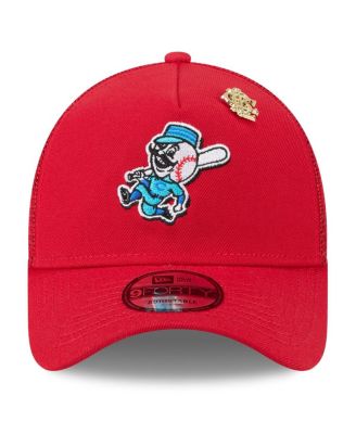 Men's Red Cincinnati Reds 2025 Big League Chew A-Frame 9FORTY Adjustable Trucker Hat