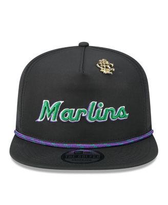 Men's Black Miami Marlins 2025 Big League Chew Golfer Snapback Hat