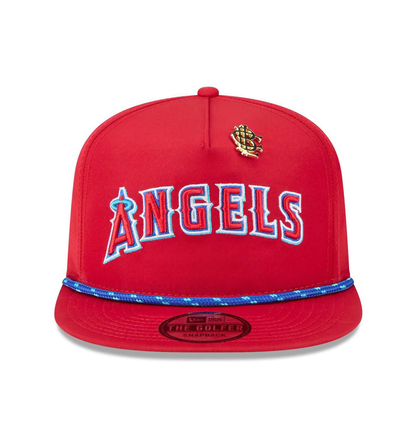 Мужская кепка New Era Red Los Angeles Angels 2025 Big League Chew Golfer Snapback Hat — фото 3