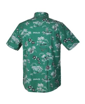 Men's Green Philadelphia Eagles Throwback Kekai Performance Button-Down Shirt