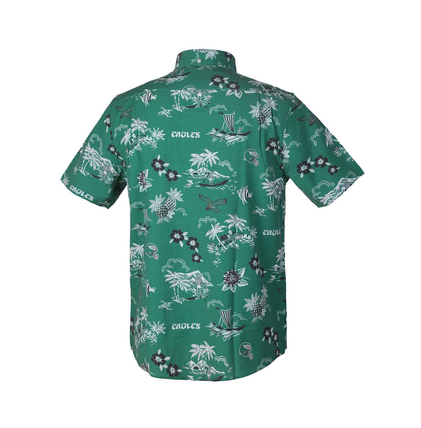 Мужская рубашка Reyn Spooner Green Philadelphia Eagles Throwback Kekai Performance Button-Down — фото 3