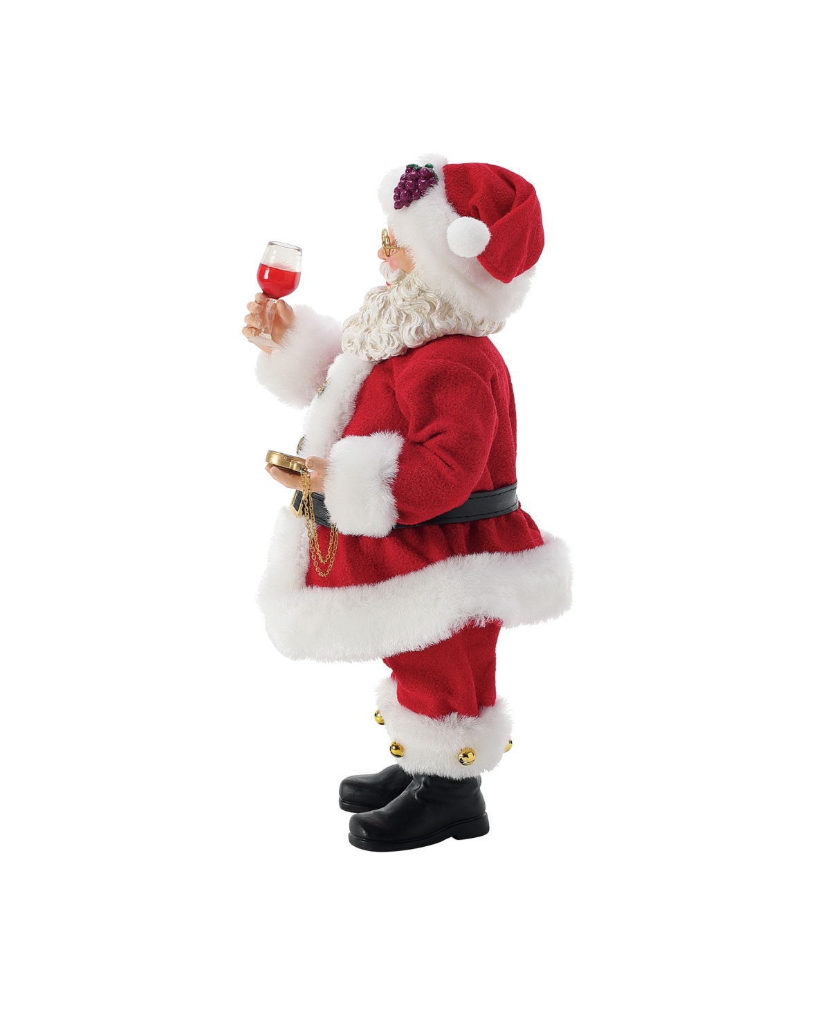 Department Five Possible Dream Santa Wine Time Figurine In Red