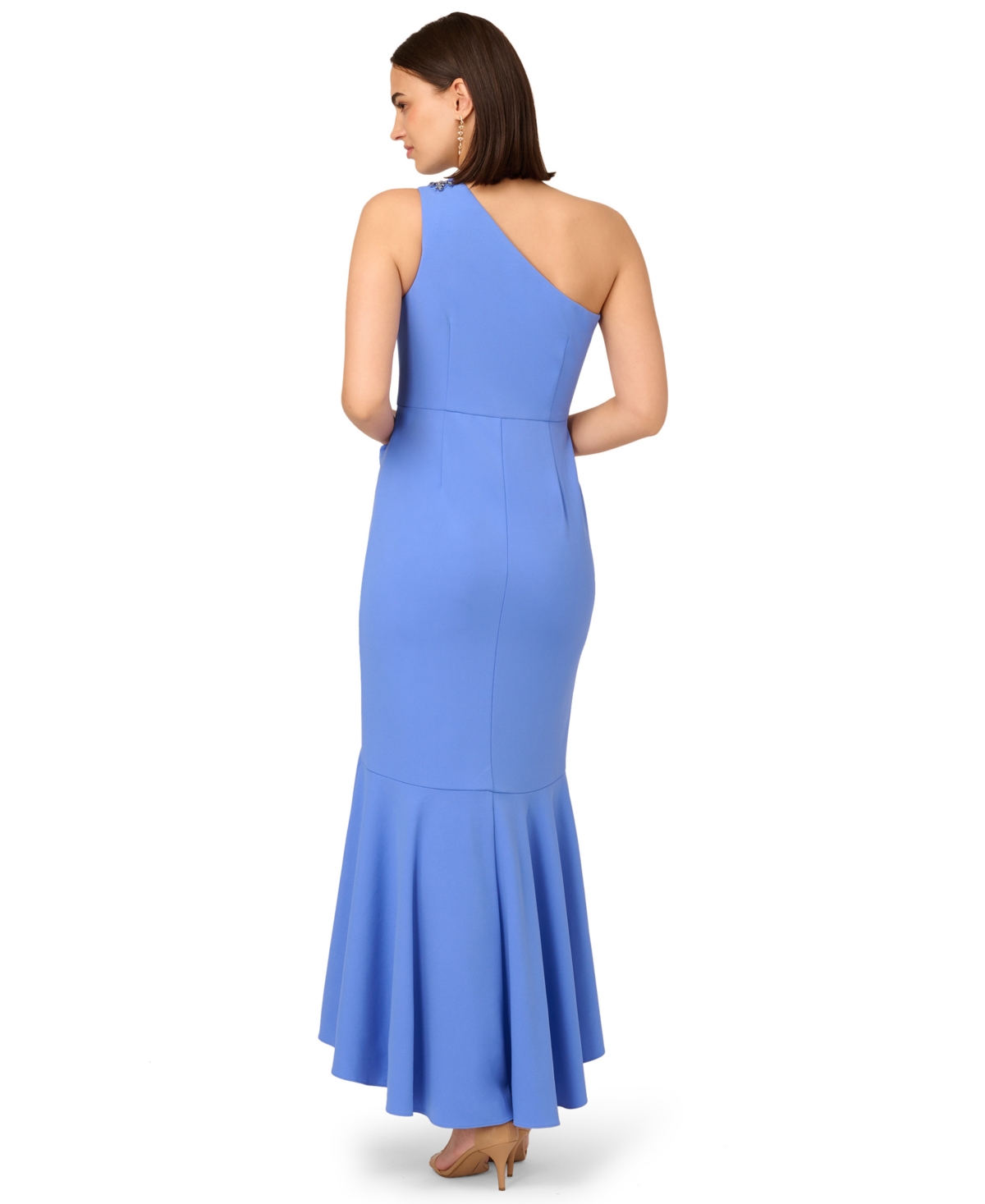 Adrianna Papell Women's Beaded One-Shoulder Gown