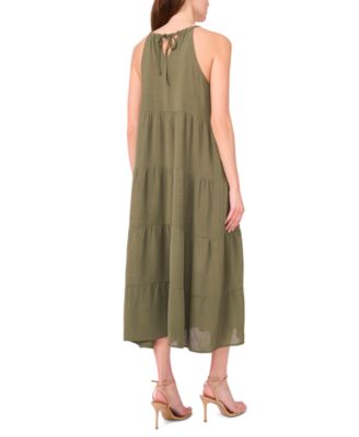 Women's Sleeveless Gauze Midi Dress