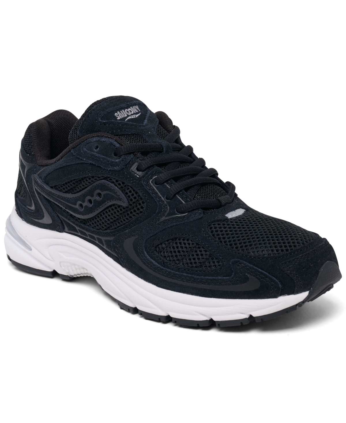 Saucony Women's Grid Jazz 9 Suede Casual Sneakers From Finish Line In Black