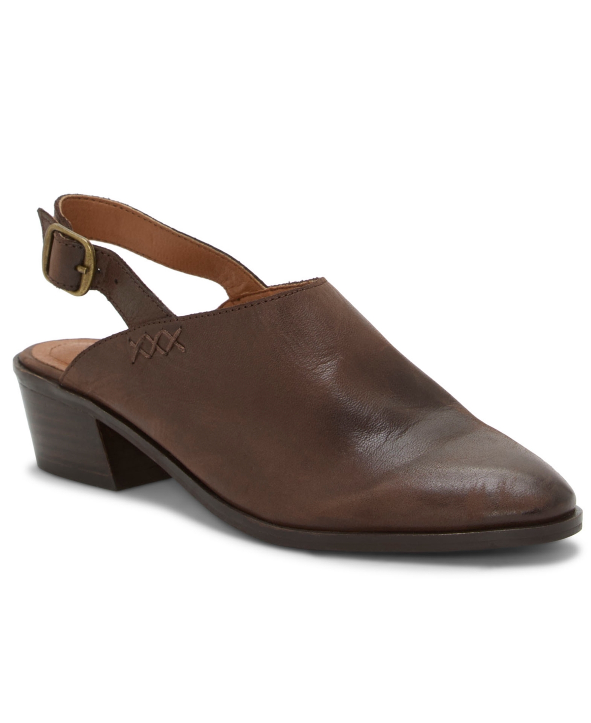Women's Mylody Slingback Low Heeled Mules - Porcini Suede