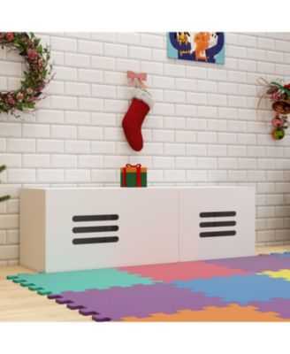 Double Cat Litter Box Enclosure - White