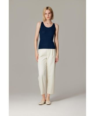 Women's Scoop Neck Tank Top | 75% Merino Wool 25% Silk Ultra-Soft Layering Essential | Natrual Moisture Wicking Sweater