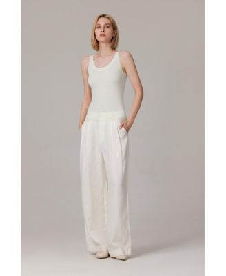 Women's Scoop Neck Tank Top | 75% Merino Wool 25% Silk Ultra-Soft Layering Essential | Natrual Moisture Wicking Sweater