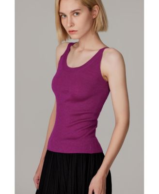 Women's Scoop Neck Tank Top | 75% Merino Wool 25% Silk Ultra-Soft Layering Essential | Natrual Moisture Wicking Sweater