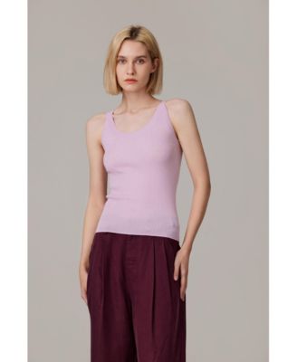 Women's Scoop Neck Tank Top | 75% Merino Wool 25% Silk Ultra-Soft Layering Essential | Natrual Moisture Wicking Sweater