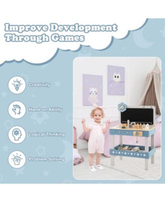 Kids Play Tool Workbench Set with 61 Pcs Tool and Parts Set