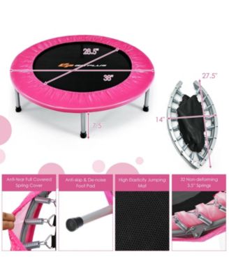 38 Inch Mini Folding Trampoline Portable Recreational Fitness Rebounder