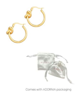 Stainless Steel Knot Hoop Earrings