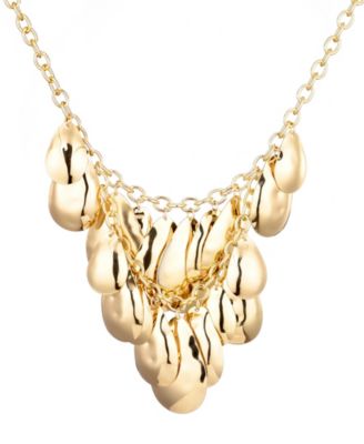 Gold Petal Bib Necklace