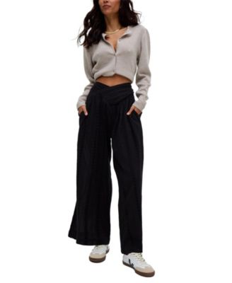 Women's Farrah Wide Leg Jacquard Trouser