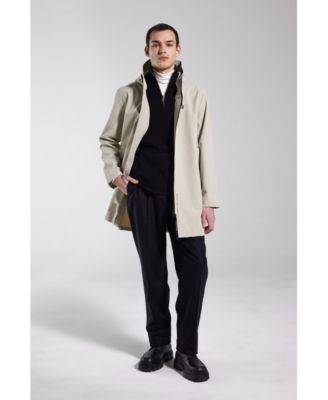 Men's Stockholm Lightweight Zip Matte Raincoat