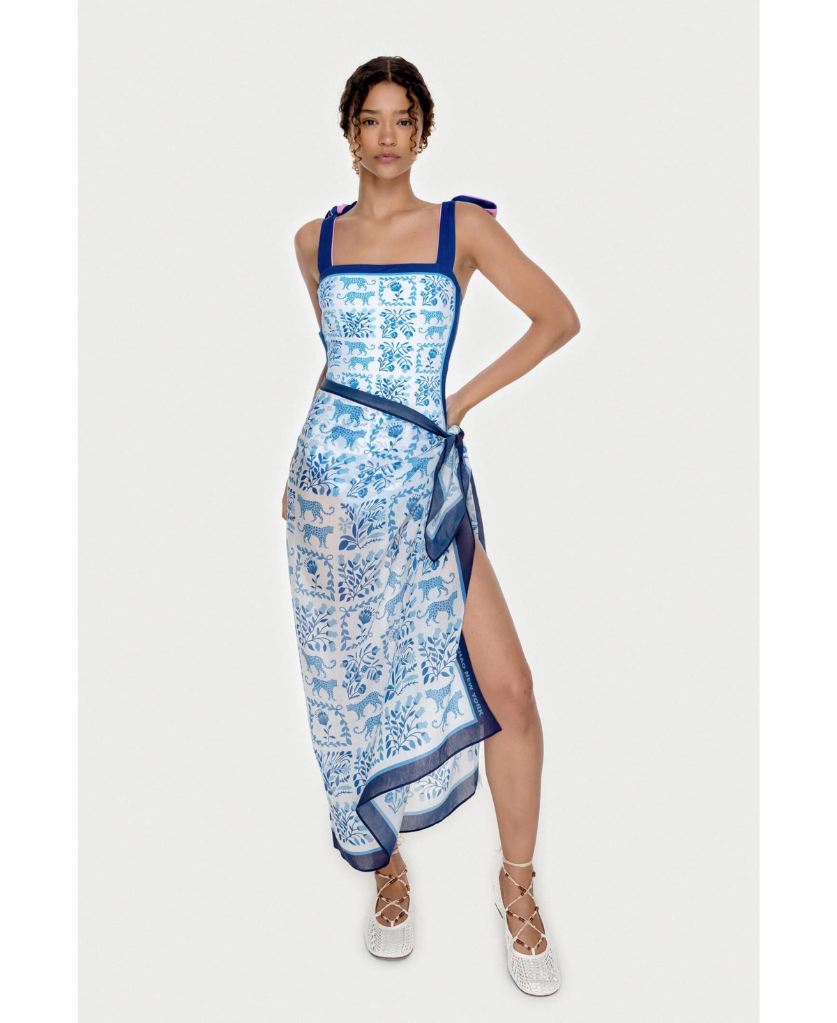 Women's Beach Sarong Wrap - Blue Jungle