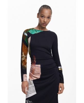 Women's Collage asymmetrical dress