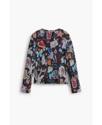 Girls Girls's Long-sleeve cat T-shirt