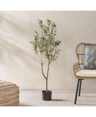 Artificial Olive Tree - 47'' Tall - Pre-Potted